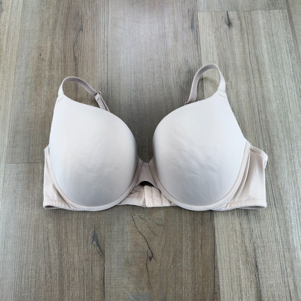 Pink Victoria Secret Nude Thick Padded Underwire Bra 38D Pink Inner Lining